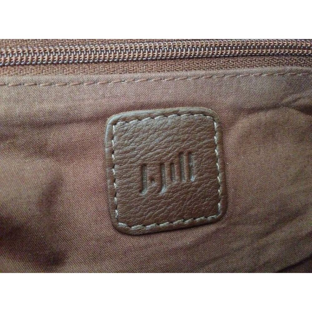 J Jill Brown Soft Glove Leather Silver Studded Studs Handbag Purse Shoulder Bag - Picture 5 of 8